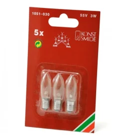3 Ampoules De Rechange 55V, 3W Pour Chandelier Electrique 5 Lampes