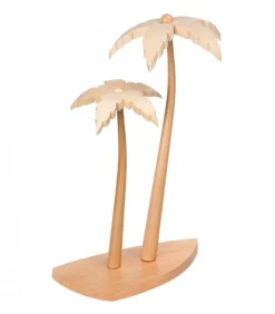 2 Palmiers En Bois Pour Décoration Crèche De Noël