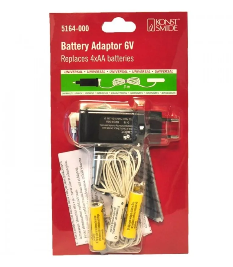 Adaptateur Secteur Pour Articles Sur Piles 4 X 1,5 V Aa