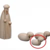 Agneau En Bois Pour Crèche De Noël, 1,5 Cm