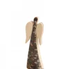 Ange De Noël En Bois, Double Face 9 Cm