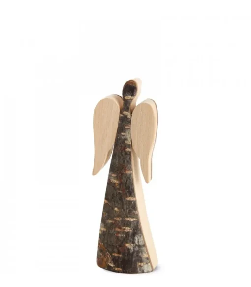 Ange De Noël En Bois, Double Face 9 Cm