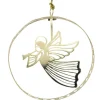 Ange De Noël Volant, Déco Sapin Metal Dore Ronde