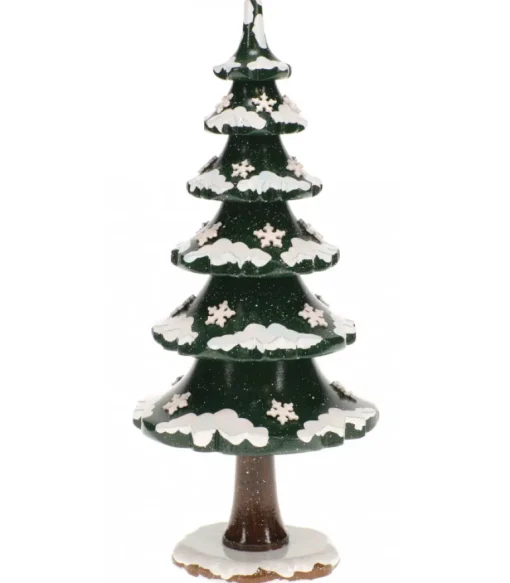 Arbre D'Hiver Avec Cristaux De Neige - Village De Noël Miniature