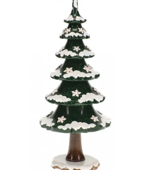 Arbre D'Hiver Avec Cristaux De Neige - Village De Noël Miniature