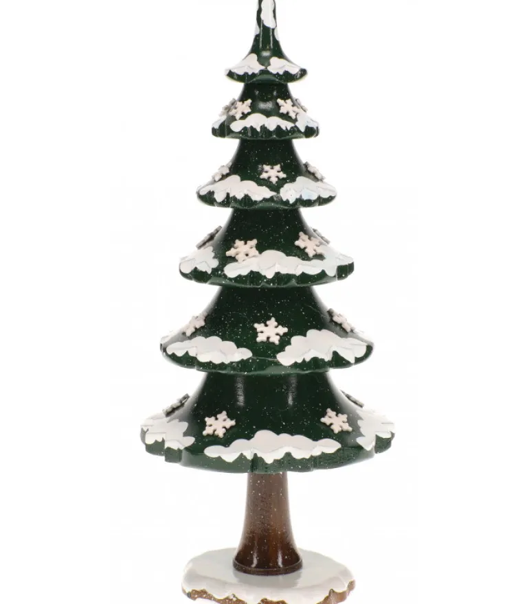 Arbre D'Hiver Avec Cristaux De Neige - Village De Noël Miniature