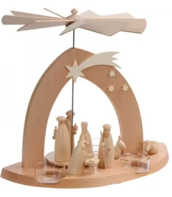 Arche Pyramide Moderne De Noël En Bois D'Aulne
