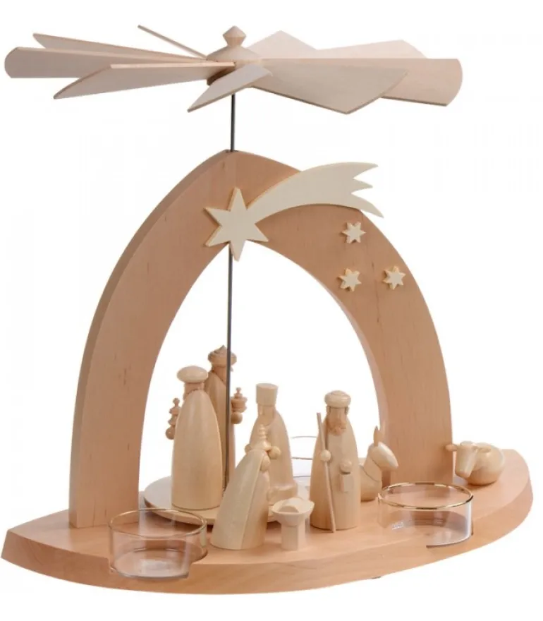 Arche Pyramide Moderne De Noël En Bois D'Aulne
