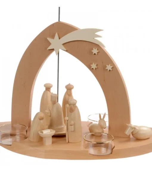 Arche Pyramide Moderne De Noël En Bois D'Aulne