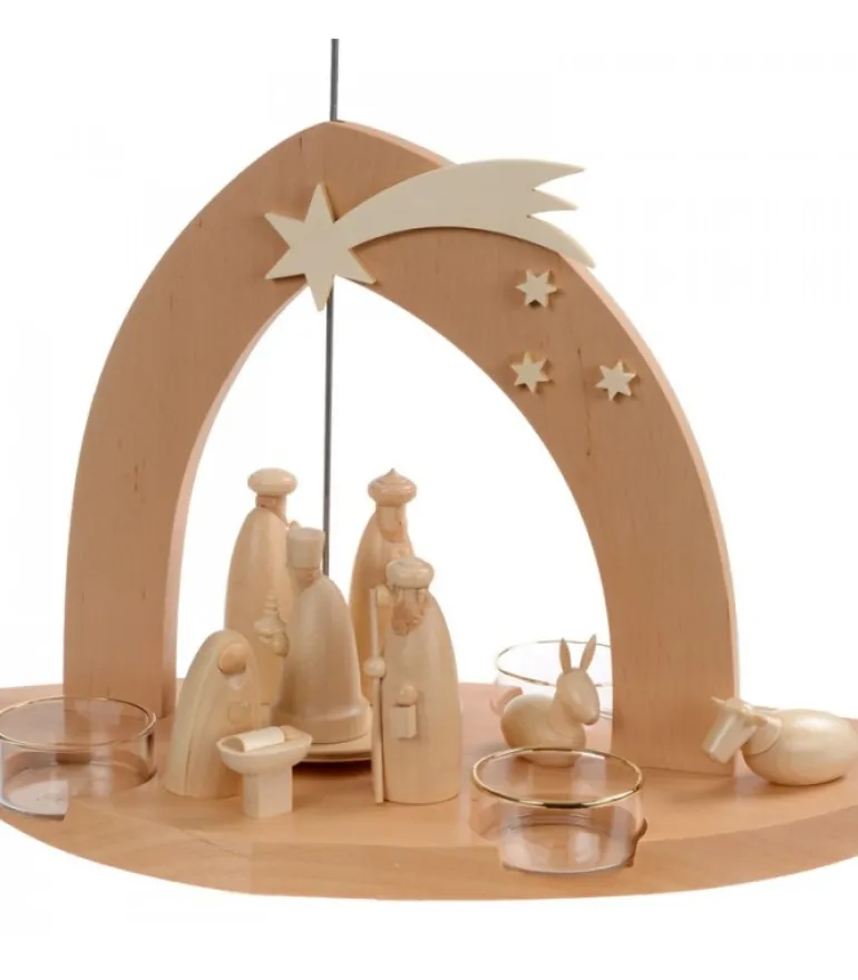 Arche Pyramide Moderne De Noël En Bois D'Aulne