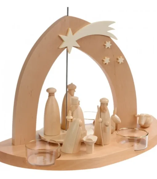 Arche Pyramide Moderne De Noël En Bois D'Aulne