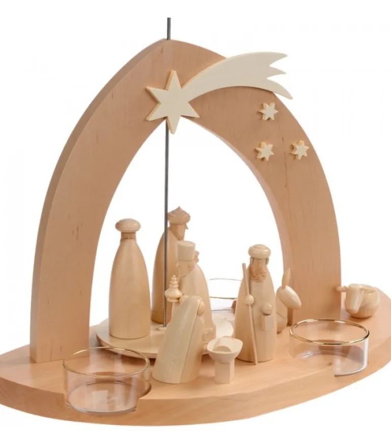 Arche Pyramide Moderne De Noël En Bois D'Aulne