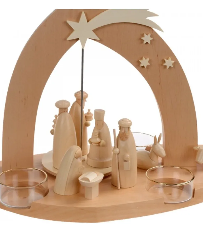 Arche Pyramide Moderne De Noël En Bois D'Aulne