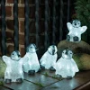 Bebes Pingouins Lumineux Led En Acrylique, 12,5 Cm