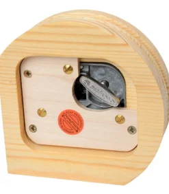 Boite A Musique En Bois, Père Noël Et Ange Blanc