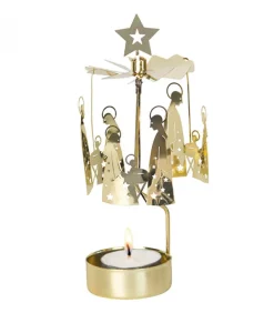 Bougeoir Carrousel Crèche Doree Nativite