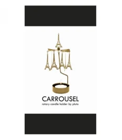 Bougeoir Carrousel Tour Eiffel Dore