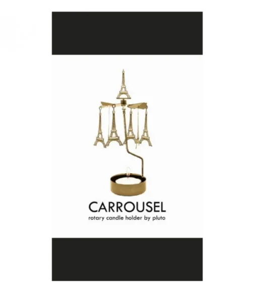 Bougeoir Carrousel Tour Eiffel Dore