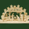Bougeoir Electrique Led Crèche De Noël Etable En Bois