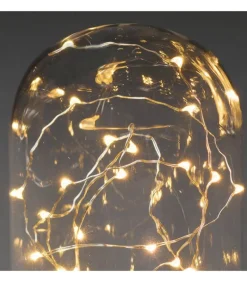 Boule En Verre Lumineuse Décorative A Led, 17 Cm
