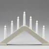 Chandelier Scandinave En Bois, Laque Beige Mat