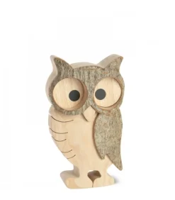 Chouette Hulotte En Bois, 8 Cm
