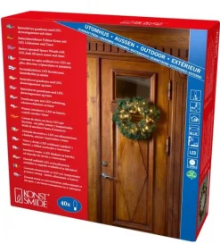 Couronne De Noël Lumineuse Sapin, 45 Cm