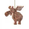 Déco De Noël, Elan En Bois A Suspendre, 6,5Cm