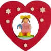 Décoration De Sapin De Noël, Coeur Avec Poupee