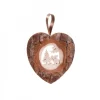 Décoration Murale En Bois, Grand Coeur Motif Elan, 14,5 Cm
