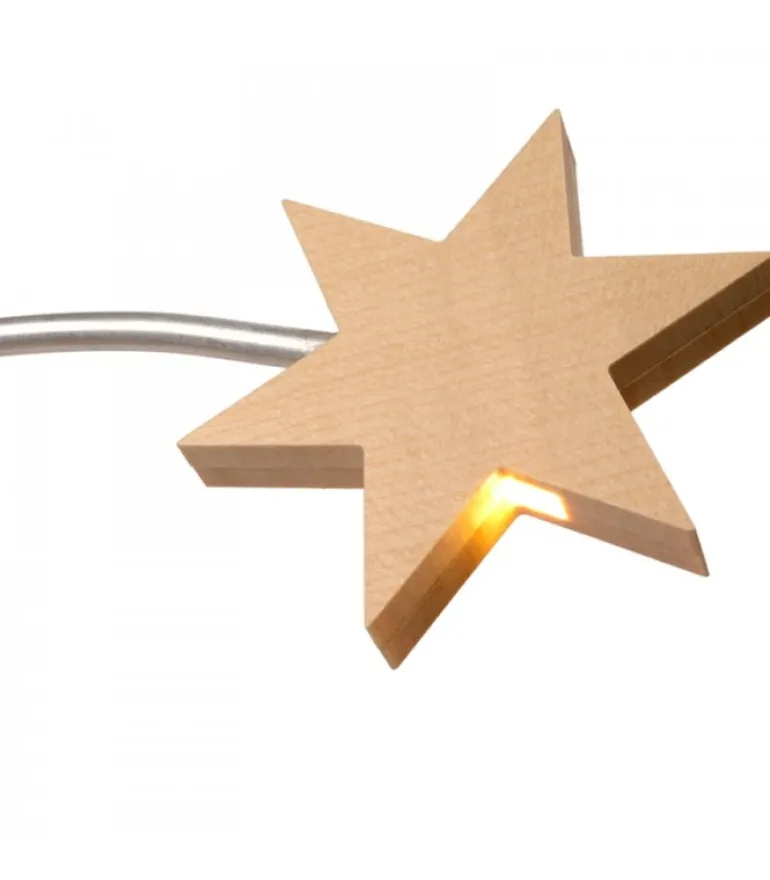 Etoile De Noël Electrique A Led Sur Socle, 21 Cm