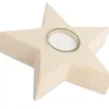 Etoile En Bois Bougeoir, 15 Cm