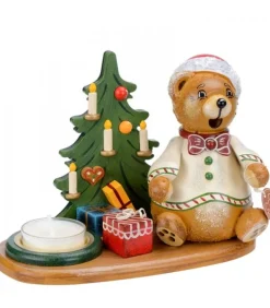 Figurine Porte Encens Ourson Et Bougeoir