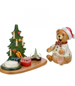 Figurine Porte Encens Ourson Et Bougeoir