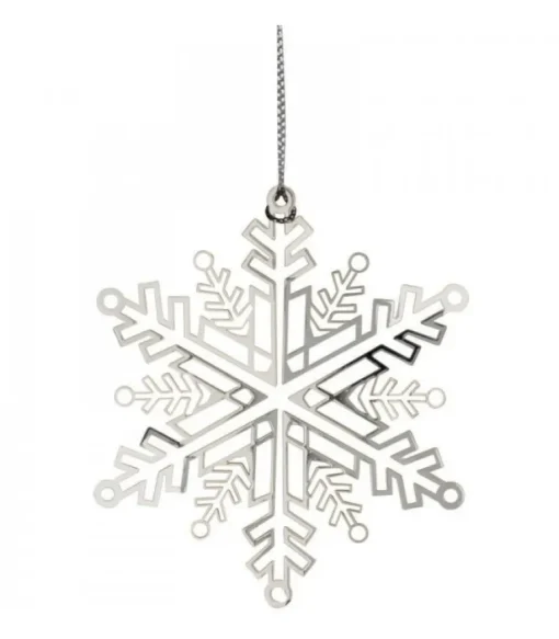 Flocon De Neige Design En Metal Couleur Argent A Accrocher