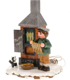 Fumoir A Poisson - Electrique - Village De Noël Miniature