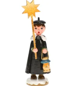 Garcon Chanteur Avec Etoile - Village De Noël Miniature