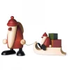 Grand Père Noël Et Cadeaux Sur Luge, 19 Cm