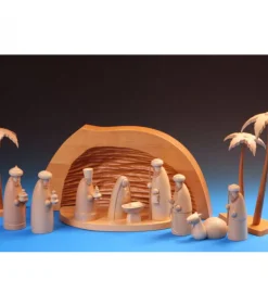 Grotte Pour Crèche De Noël En Bois D'Aulne, 39 Cm
