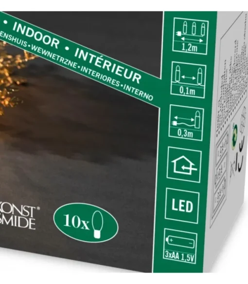 Guirlande Lumineuse Décorative A Led, Flocons De Neige Metalliques Dores
