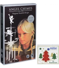 Kit Carillon Des Anges Argente + Bougies