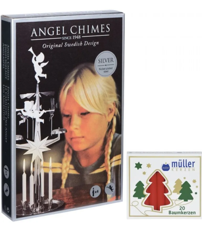 Kit Carillon Des Anges Argente + Bougies