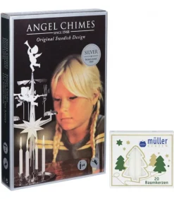 Kit Carillon Des Anges Argente + Bougies