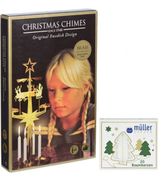 Kit Carillon Père Noël Dore + Bougies