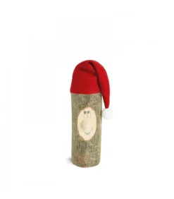Lutin Père Noël En Bois Avec Bonnet Rouge, 6 Cm