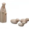 Personnage De Crèche, Berger Et Moutons, 6 Cm