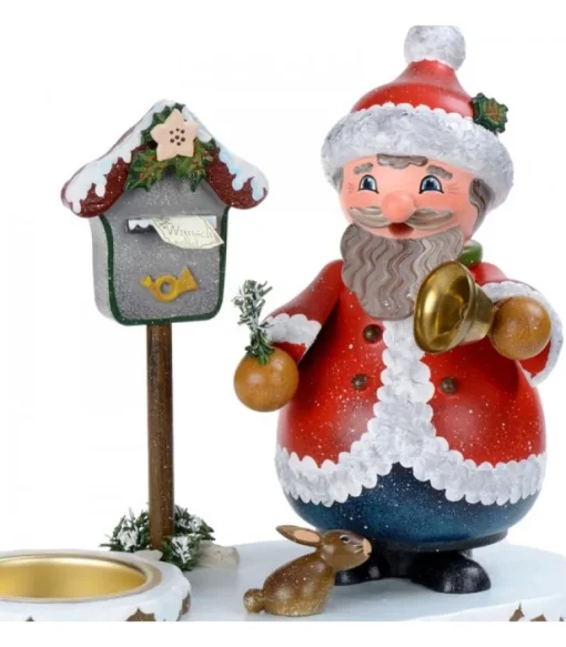 Personnage Porte Encens Père Noël Avec Bougeoir