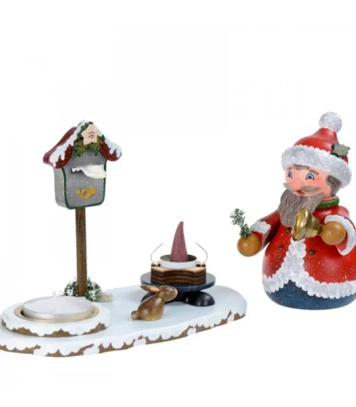 Personnage Porte Encens Père Noël Avec Bougeoir