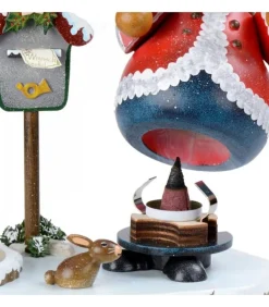 Personnage Porte Encens Père Noël Avec Bougeoir