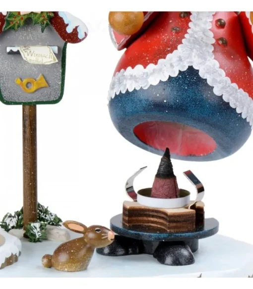 Personnage Porte Encens Père Noël Avec Bougeoir